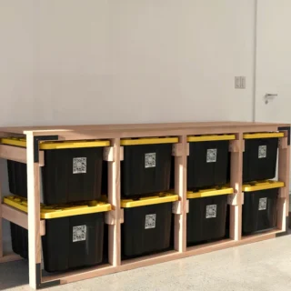 2 x 4 storage tote solution